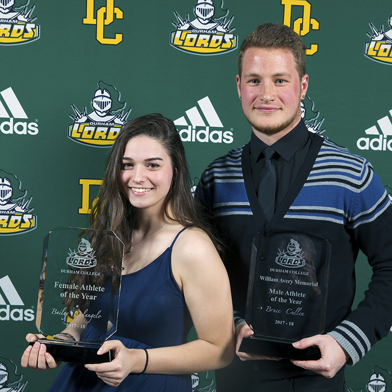 Women’s soccer player, Bailey Colangelo, and men’s soccer player, Bruce Cullen, were named DC’s athletes of the year at the 48th annual athletic banquet.