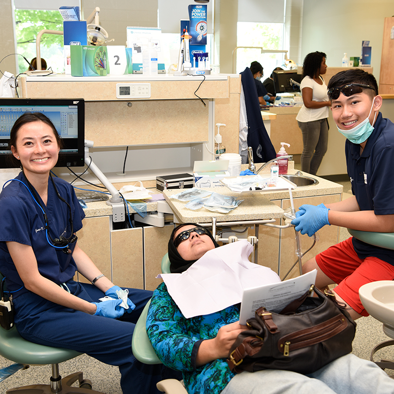 Dental Hygiene and Personal Support Worker students engage in collaborative learning in support of senior population
