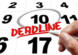 deadline in calendar