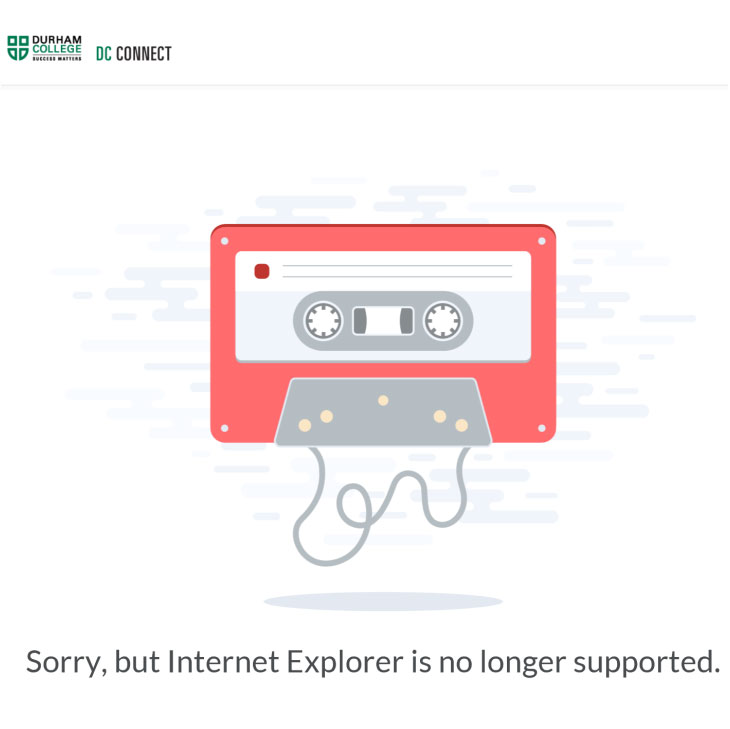 Internet Explorer No Longer Supported