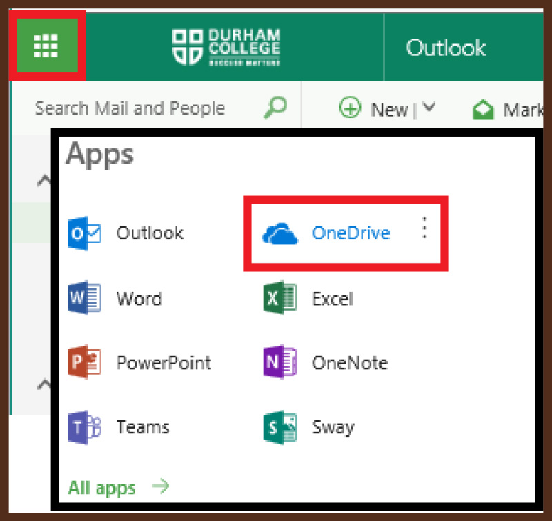 Access OneDrive From DCMail