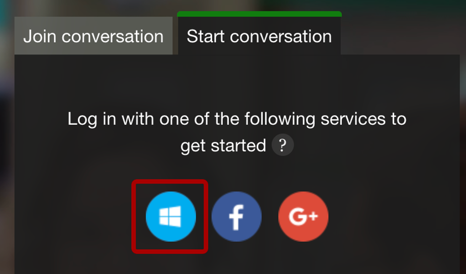 Microsoft Translator Conversations Start Conversation Login Options