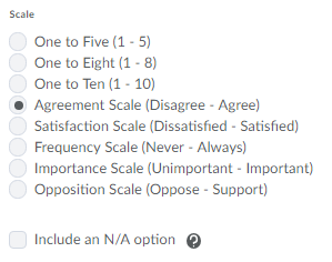 scale options