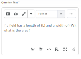 question text field