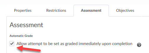 Red arrow pointing to checkbox next to Automatic Grade option.