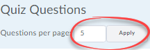 questions per page field