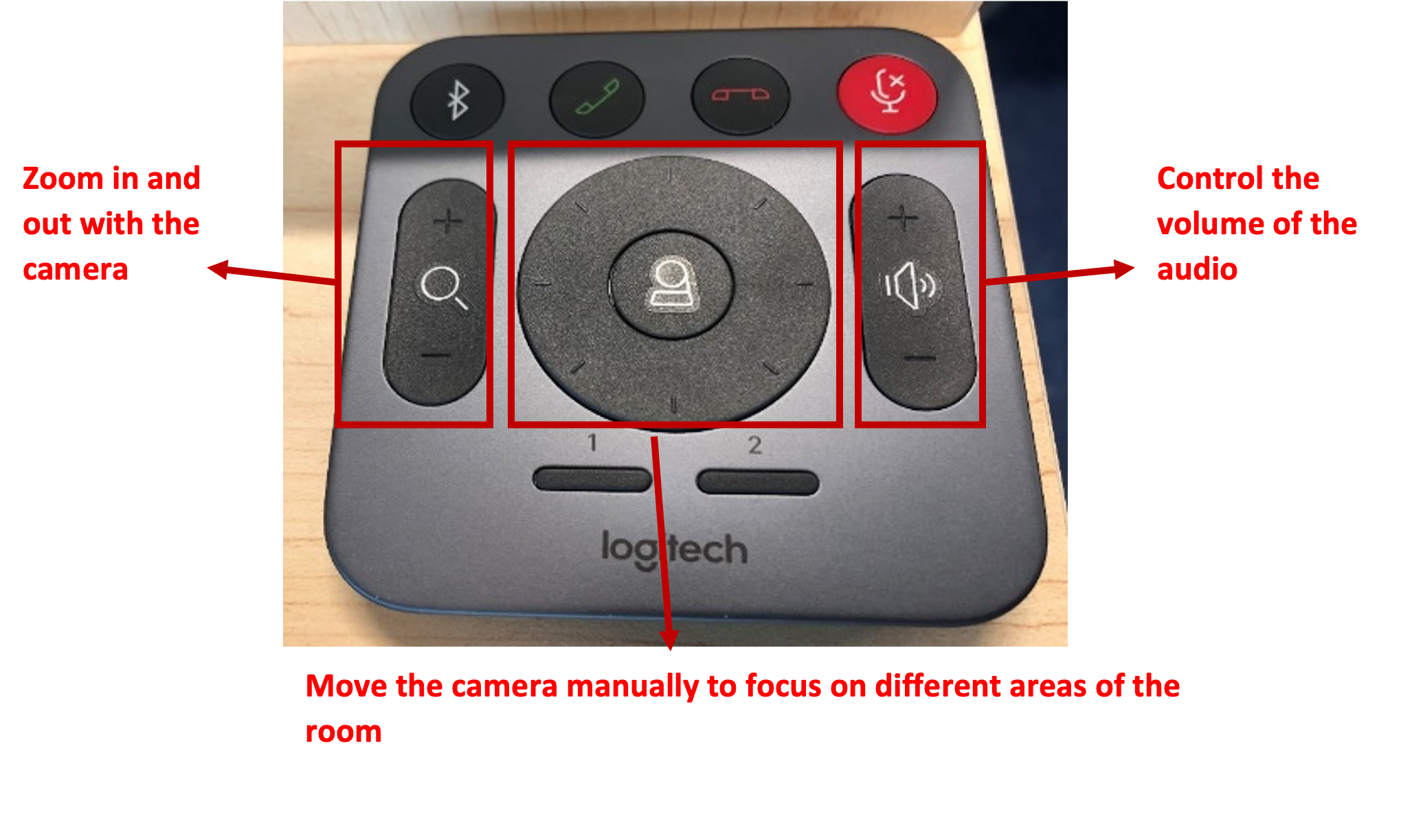 Logitech Remote Zoom Camera Move