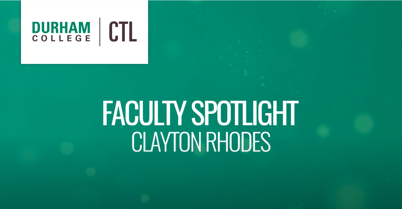 Faculty Spotlight - Clayton Rhodes