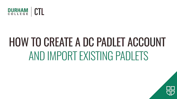 Screen Recording GIF - Create a DC Padlet account and import existing Padlets