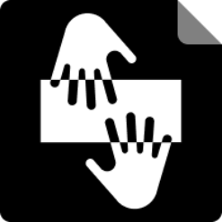TK Notice symbol of two hands sharing