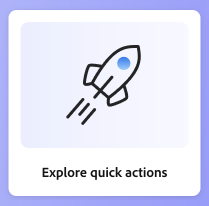 User interface icon for Explore Quick Actions in Adobe Express.