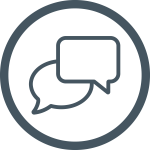 Icon of speech bubbles