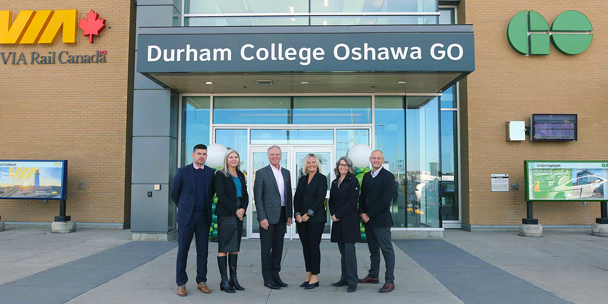 Img for Durham College and Metrolinx make provincial history with GO station naming partnership; Durham College Oshawa GO.