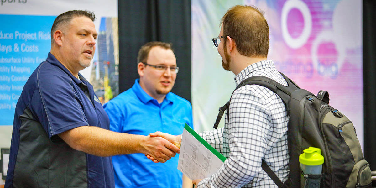 Image of DC students meeting potential employers.
