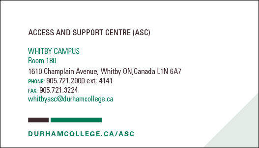 Access and Support Centre Business Card