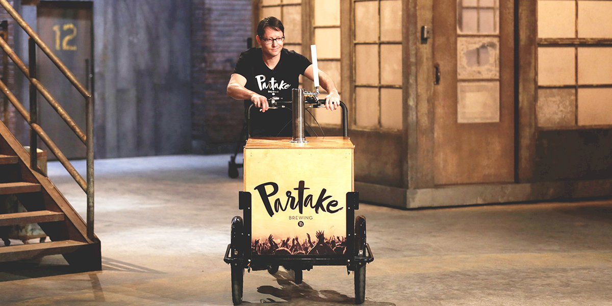 Ted Fleming, founder of Partake Brewing appearing on Dragon's Den