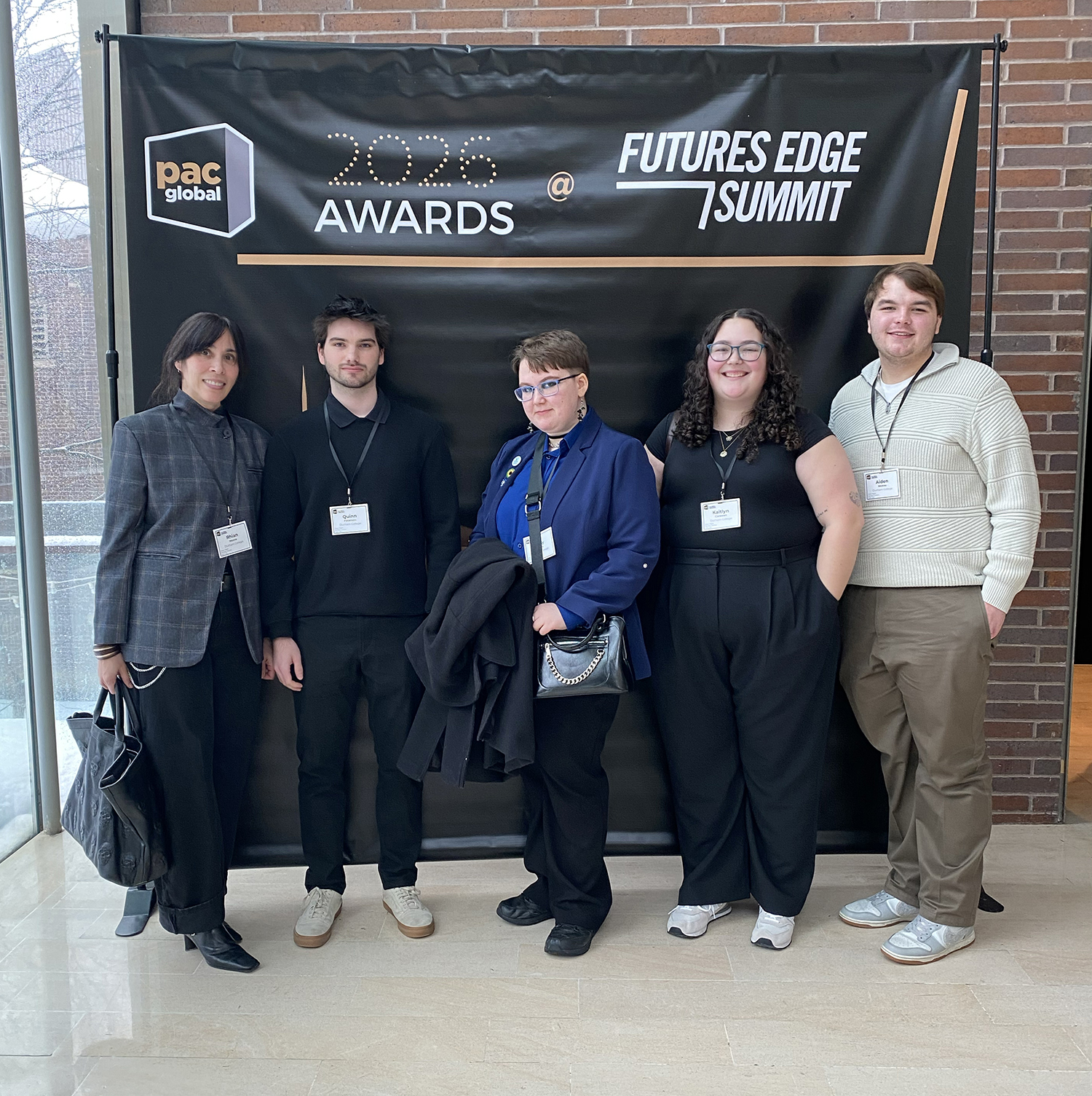 DC Graphic Design students attend the PAC Global Awards at the Futures Edge Summit.