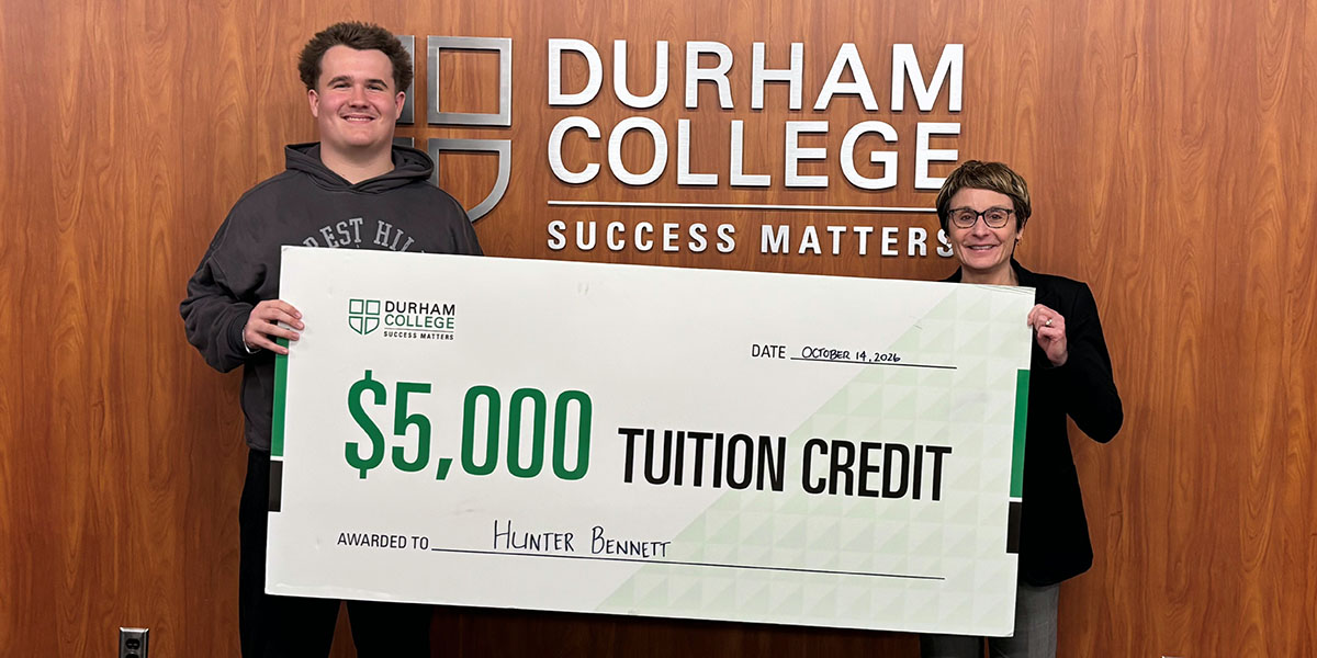 Sport Management student wins $5,000 Durham College tuition credit