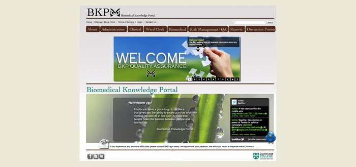 Biomedical Knowledge Portal website