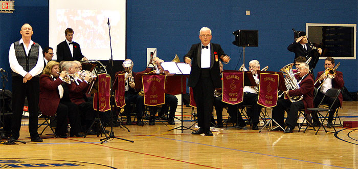 Oshawa Civic Band performs at Durham College's Remembrance Day assembly