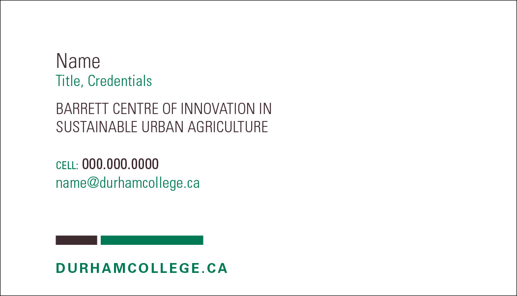 Campus Health and Wellness Centre Business Card