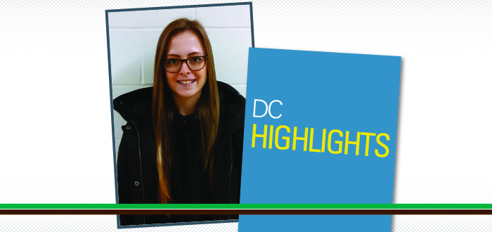 DC Highlights banner featuring Amanda Moore, a centre for success student