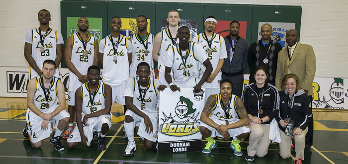 The Durham Lords OCAA men’s basketball championship team