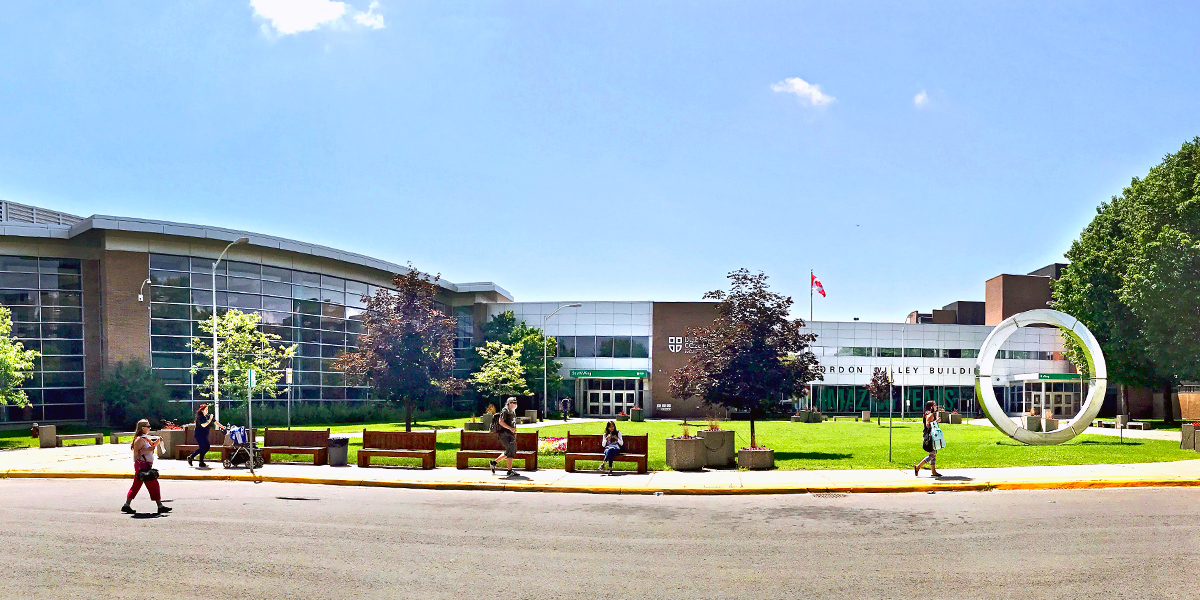 Panoramic shot of the DC Oshawa campus.