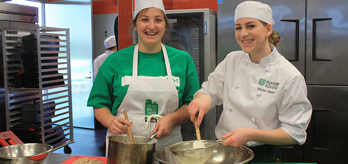 Grade 11 and 12 students participate at Durham College’s (DC) third annual Epic Mac N’ Cheese competition hosted at the college’s W. Galen Weston Centre for Food (CFF).