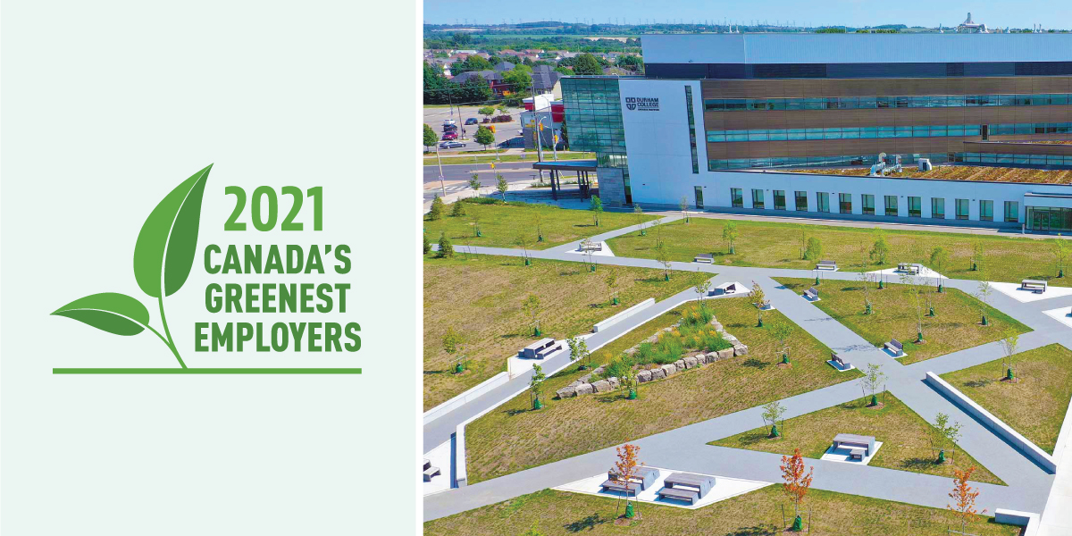 Image for Durham College named one of Canada’s 2021 Greenest Employers.