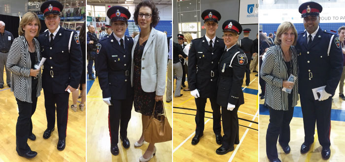 Durham College graduates being sworn in as constables with the Durham Regional Police Service