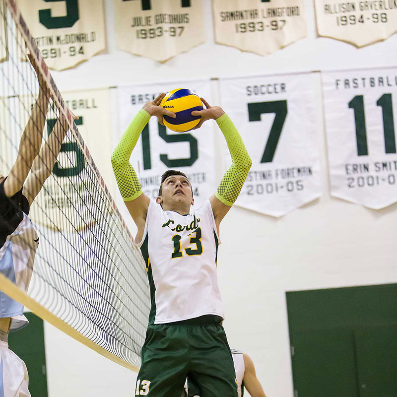 Male Durham Lords volleyball varsity player