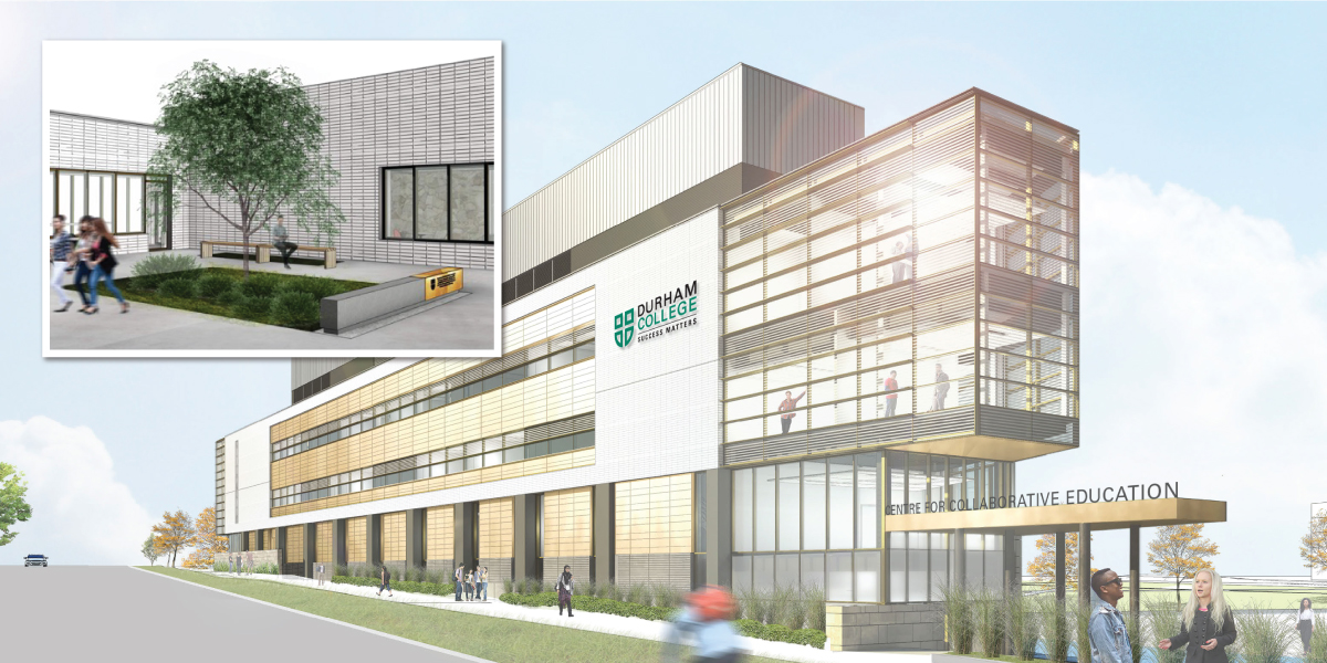 Renderings of Durham College's new CFCE building.