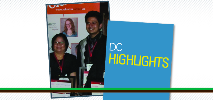 DC Highlights banner featuring Leilani Morales receiving her Volunteer legacy award
